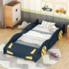 Race Car-Shaped Platform Bed With Wheels And Storage - ModernLuxe -Luxe Furniture Sale GUEST 908a9b84 e061 4892 9438 98b985e8324a