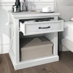ModernLuxe Modern Wooden Nightstand with Storage Drawer and Open Shelf -Luxe Furniture Sale GUEST 90d4ff2e 5d05 48b4 813a 8d231fc7c497