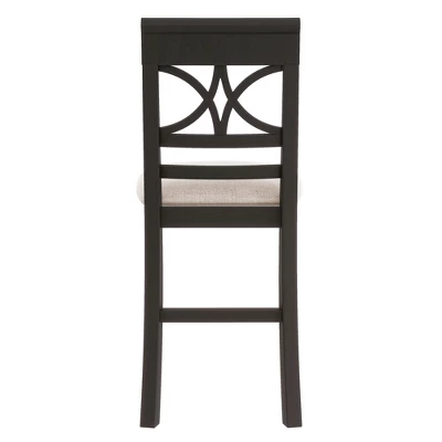 ModernLuxe 6-Piece Rustic Wood Counter Height Dining Set with Storage Shelf, 4 Chairs & Bench 10 ModernLuxe 6-Piece Rustic Wood Counter Height Dining Set with Storage Shelf, 4 Chairs & Bench - Image 8