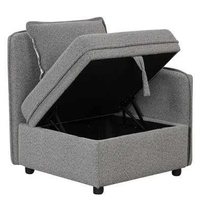 122.8" Minimalist Convertible Modular Sofa, Upholstered Sectional Sofa Couch With 5 Pillows-ModernLuxe 13 122.8" Minimalist Convertible Modular Sofa, Upholstered Sectional Sofa Couch With 5 Pillows-ModernLuxe - Image 12