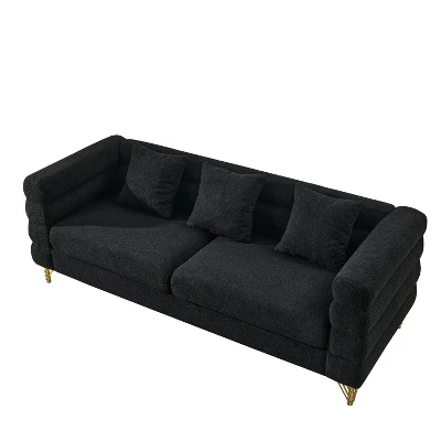 ModernLuxe Oversized Teddy Fabric Sofa - 3-Seater & 2-Seater Living Room Couch 8 ModernLuxe Oversized Teddy Fabric Sofa - 3-Seater & 2-Seater Living Room Couch - Image 6