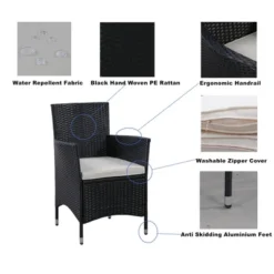 ModernLuxe 5-Piece Outdoor Patio Wicker Dining Set with Acacia Wood Table 22 ModernLuxe 5-Piece Outdoor Patio Wicker Dining Set with Acacia Wood Table -Luxe Furniture Sale GUEST 91fe0882 6055 471a 9dee adf160fd3053