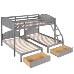ModernLuxe Triple Bunk Bed - Full Over Twin & Twin with Storage Drawers 19 ModernLuxe Triple Bunk Bed - Full Over Twin & Twin with Storage Drawers -Luxe Furniture Sale GUEST 92d9e62d 566b 45ea 89a4 31371265efb9