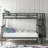 ModernLuxe Twin-Over-Full Bunk Bed with Built-in Storage Stairs and Safety Guard Rails -Luxe Furniture Sale GUEST 9382be66 dc2f 4f5d ad6a 02afc578874b