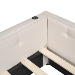 ModernLuxe Queen Upholstered Bed Frame with USB Ports and 2 Drawers -Luxe Furniture Sale GUEST 93cdca27 cc55 4e17 bbab 08547b7cc89c