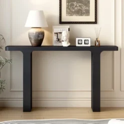 ModernLuxe 60''W Elegant Acacia Veneer Console Table with Sturdy Legs