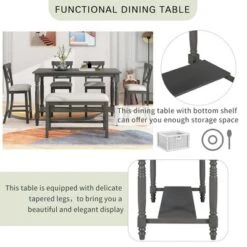 6-Piece Counter Height Dining Table Set Table With 4 Chairs And 1 Benchs - ModernLuxe 17 6-Piece Counter Height Dining Table Set Table With 4 Chairs And 1 Benchs - ModernLuxe -Luxe Furniture Sale GUEST 95475d85 6fa5 4d40 a8c6 059c52fcba3b