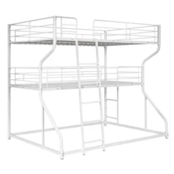 ModernLuxe Metal Triple Bunk Bed with Ladder - Full XL, Twin XL & Queen Sizes 17 ModernLuxe Metal Triple Bunk Bed with Ladder - Full XL, Twin XL & Queen Sizes -Luxe Furniture Sale GUEST 958ce825 7725 4a32 927c f8fe7df7d147