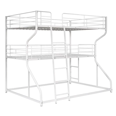 ModernLuxe Metal Triple Bunk Bed with Ladder - Full XL, Twin XL & Queen Sizes 9 ModernLuxe Metal Triple Bunk Bed with Ladder - Full XL, Twin XL & Queen Sizes - Image 7