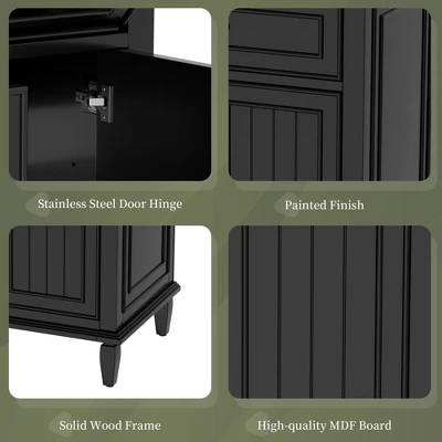 ModernLuxe 24" Bathroom Vanity with Ceramic Sink and Flip Drawer Storage 7 ModernLuxe 24" Bathroom Vanity with Ceramic Sink and Flip Drawer Storage - Image 5