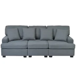 Modern Upholstered 3-Seat Sofa With 4 Pillows-ModernLuxe -Luxe Furniture Sale GUEST 95a17b47 0d2b 42a7 87b4 3f59cb517ce0