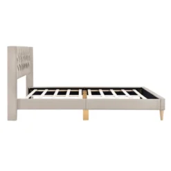 Queen Size Upholstered Wood Platform Bed-ModernLuxe 13 Queen Size Upholstered Wood Platform Bed-ModernLuxe -Luxe Furniture Sale GUEST 9605e37e 1fe1 4662 999a 1e4b066178a6