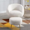 Modern Accent Chair, Teddy Short Plush Particle Velvet Armchair With Ottoman-ModernLuxe 1 Modern Accent Chair, Teddy Short Plush Particle Velvet Armchair With Ottoman-ModernLuxe -Luxe Furniture Sale GUEST 967b74e6 c831 4753 9142 9f91d3373918