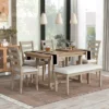 6 PCS Rubber Wood Dining Table Set With Beautiful Wood Grain Veneer Tabletop And Soft Cushion-ModernLuxe -Luxe Furniture Sale GUEST 97b6bc10 3177 4f4a b7d9 f91a004f257c