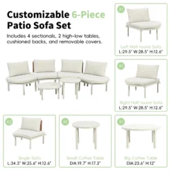 ModernLuxe 6/8-Piece Modular Half Moon Outdoor Sectional Set with Nesting Coffee Tables 20 ModernLuxe 6/8-Piece Modular Half Moon Outdoor Sectional Set with Nesting Coffee Tables -Luxe Furniture Sale GUEST 982e521a fdce 4c5b afb4 9d74dc14b908