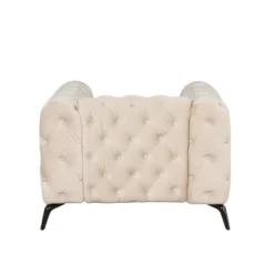 ModernLuxe Modern Velvet Upholstered Accent Sofa Chair with Button Tufted Back -Luxe Furniture Sale GUEST 983b547f df1e 4b9a ad02 b39201b1e12b