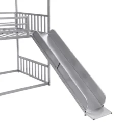 Twin Over Twin Metal Bunk Bed House Bed With Slide And Staircase-ModernLuxe 21 Twin Over Twin Metal Bunk Bed House Bed With Slide And Staircase-ModernLuxe -Luxe Furniture Sale GUEST 98924ff3 98ab 4dff 8388 57a8af705500