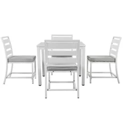 ModernLuxe 4-Seat Outdoor Dining Set with Acacia Wood Table and Cushioned Chairs -Luxe Furniture Sale GUEST 99ed30ed 97b3 45a5 b0a4 7d940b41f821