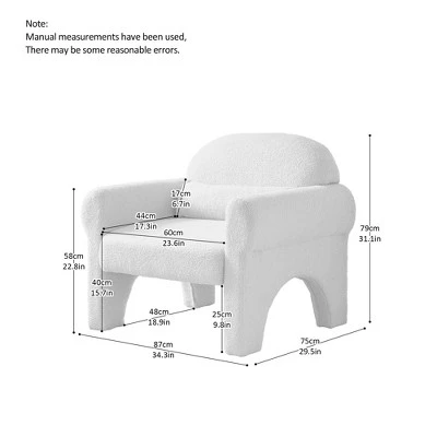 Modern Boucle Upholstered 2 Piece Set/Loveseat/1 Seat Sofa Couches With Armrests, And Tufted Legs 4A - ModernLuxe 4 Modern Boucle Upholstered 2 Piece Set/Loveseat/1 Seat Sofa Couches With Armrests, And Tufted Legs 4A - ModernLuxe - Image 2