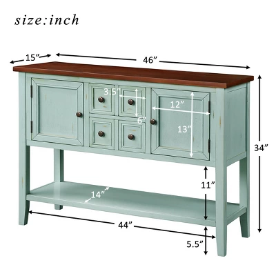 Modernluxe Cambridge Series Buffet Sideboard Console Table With Bottom Shelf 4 Modernluxe Cambridge Series Buffet Sideboard Console Table With Bottom Shelf - Image 2