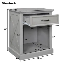 ModernLuxe Modern Wooden Nightstand with Storage Drawer and Open Shelf -Luxe Furniture Sale GUEST 9bcfbe2a 458f 4d0f 8638 14bd6365e430