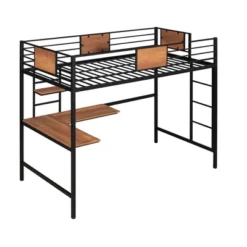 ModernLuxe Twin Metal Loft Bed with Integrated Desk and Storage Shelves 13 ModernLuxe Twin Metal Loft Bed with Integrated Desk and Storage Shelves -Luxe Furniture Sale GUEST 9dbce07f 17d7 423d 8232 0f316f48d5fc