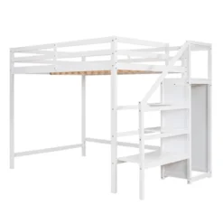 Full Size Loft Bed With Built-in Storage Wardrobe And Stairs-ModernLuxe -Luxe Furniture Sale GUEST 9dd72aae 4212 4d00 b5af c5eb201135b3