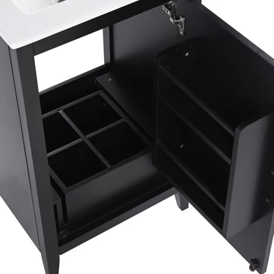 20"W Bathroom Vanity With Sink, Multi-Functional Bathroom Cabinet With Door Shelf, Drawer And Soft-closing Door -ModernLuxe 15 20"W Bathroom Vanity With Sink, Multi-Functional Bathroom Cabinet With Door Shelf, Drawer And Soft-closing Door -ModernLuxe - Image 13