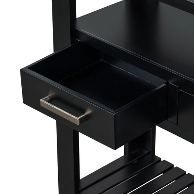 62.2'' Modern Console Table Sofa Table For Living Room With 4 Drawers And 2 Shelves - ModernLuxe 9 62.2'' Modern Console Table Sofa Table For Living Room With 4 Drawers And 2 Shelves - ModernLuxe - Image 7