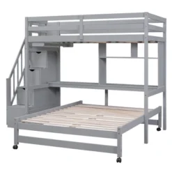 ModernLuxe Twin Over Full Bunk Bed with Storage Stairs, Desk and Integrated Hanger 19 ModernLuxe Twin Over Full Bunk Bed with Storage Stairs, Desk and Integrated Hanger -Luxe Furniture Sale GUEST 9f7cf04e 3f2d 4fb8 9930 82eaaf0daee3