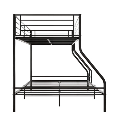ModernLuxe Twin-over-Full Metal Bunk Bed with Ladder and Enhanced Guardrails 7 ModernLuxe Twin-over-Full Metal Bunk Bed with Ladder and Enhanced Guardrails - Image 5