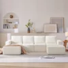 110"W Modular U-Shaped Sectional Sofa, Luxury Chenille Upholstered Foam-Filled Floor Couch Set - ModernLuxe