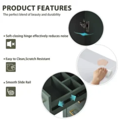 30''W Freestanding Bathroom Vanity With Ceramic Sink, Solid Wood Frame Storage Cabinet With 3 Drawers & Soft Closing Doors - ModernLuxe -Luxe Furniture Sale GUEST a0adfd15 850e 4f83 9b80 b8809def04c1