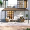 ModernLuxe 14.76 x 9.22 FT Wall-Mounted Gazebo, All-Weather Outdoor Pergola with PC Roof -Luxe Furniture Sale GUEST a1948ff1 187d 454c adf5 929a920acee7