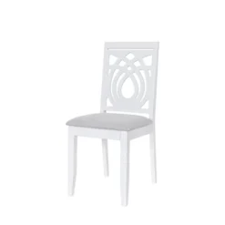 Mid-Century 5-Piece Extendable Round Dining Table Set White-ModernLuxe -Luxe Furniture Sale GUEST a1bca29e cc9a 47b0 920e aaf31a5a7931