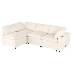 105.9" Upholstered Modular Sofa With USB Charge Ports, Wireless Charging And Built-in Bluetooth Speaker-ModernLuxe 24 105.9" Upholstered Modular Sofa With USB Charge Ports, Wireless Charging And Built-in Bluetooth Speaker-ModernLuxe -Luxe Furniture Sale GUEST a20a6c28 8cd0 4ae5 ba33 df754ac19229