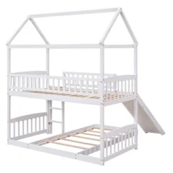 ModernLuxe Twin Over Twin House Bunk Bed with Slide and Ladder 19 ModernLuxe Twin Over Twin House Bunk Bed with Slide and Ladder -Luxe Furniture Sale GUEST a27818fd da73 4550 83cf afc424e11e7a