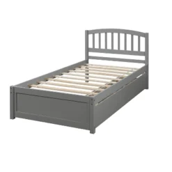 Twin Wood Platform Storage Bed Frame With Headboard And Two Drawers-ModernLuxe -Luxe Furniture Sale GUEST a46de6f5 cdf8 4c30 8226 2aa0a4bb9798