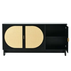 Modern Storage Cabinet With Rattan Door And Adjustable Shelves, Accent Cabinet Buffet Cabinet For Living Room-ModernLuxe -Luxe Furniture Sale GUEST a4d34938 d509 4b52 9d66 3bae90b6a1e3