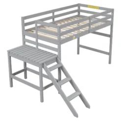 ModernLuxe Modern Wood Loft Bed with Platform and Integrated Ladder -Luxe Furniture Sale GUEST a5edae8a 2d2f 4bc7 bdad e70b828dea79