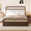 ModernLuxe Queen Size Wooden Platform Bed with Trundle and 2 Drawers - Rattan Accents 2 ModernLuxe Queen Size Wooden Platform Bed with Trundle and 2 Drawers - Rattan Accents -Luxe Furniture Sale GUEST a6715222 e3ab 425c a71d 2648e7856bc1