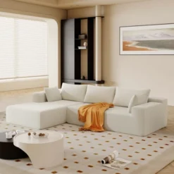 109" Upholstered Modular Sectional Sofa Couch Set, L Shape Free Combination Sleeper Sofa With Pillows- ModernLuxe 31 109" Upholstered Modular Sectional Sofa Couch Set, L Shape Free Combination Sleeper Sofa With Pillows- ModernLuxe -Luxe Furniture Sale GUEST a72a2749 f41d 4ce7 a5a3 a4fdb255a8af