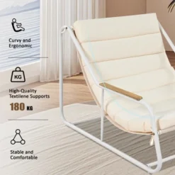 ModernLuxe 3-Piece Outdoor Patio Chaise Lounge Chair Set with Acacia Side Table -Luxe Furniture Sale GUEST a7419320 ffd4 44ee aa69 81bccba3f036