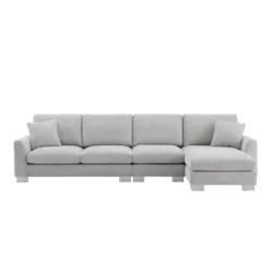 5-Seat L-Shaped Chenille Oversized Sectional Sofa Set With 2 Free Pillows, 4W-ModernLuxe -Luxe Furniture Sale GUEST a7f63fd5 150c 438b 8e1a f17abe3ca7dd