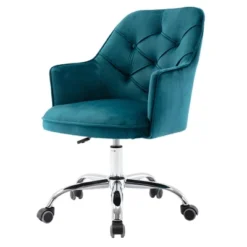 ModernLuxe Velvet Home Office Swivel Shell Chair - Ergonomic Task Chair -Luxe Furniture Sale GUEST a87fe778 56e2 4fe8 8a44 1224c2c6bbe8