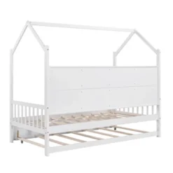 Wooden Platform House Bed With Trundle And Shelf-ModernLuxe 19 Wooden Platform House Bed With Trundle And Shelf-ModernLuxe -Luxe Furniture Sale GUEST a978c97c 8f21 4795 9baa c0e9a1080604