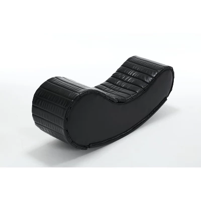 ModernLuxe Modern Faux Leather Curved Rocking Chaise Lounge 6 ModernLuxe Modern Faux Leather Curved Rocking Chaise Lounge - Image 4