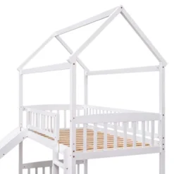 ModernLuxe Twin Over Twin House Bunk Bed with Slide and Ladder 20 ModernLuxe Twin Over Twin House Bunk Bed with Slide and Ladder -Luxe Furniture Sale GUEST a9a2e612 b6f9 4699 8d8e d963b8611173