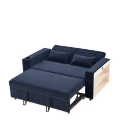 Modern 3-in-1 Pull-Out Sofa Bed With Storage Shelves, USB Ports & Cup Holders, Convertible Sleeper Sofa Couch For Small Spaces - ModernLuxe -Luxe Furniture Sale GUEST a9a8d5c3 1797 43de 98a0 ba565e2c9cab