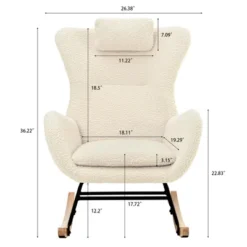 Teddy Tufted Rocking Chair With Rubber Legs - ModernLuxe -Luxe Furniture Sale GUEST a9dc89b5 8d02 4752 bf17 b409cd7b1d56